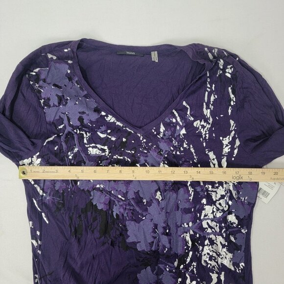 Tahari Women's Shirt Top Bally Long Sleeve Hendrix / Silver Size XL Srp $88 NEW - Picture 6 of 7